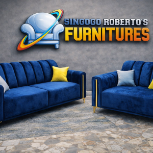 Channel-Tufted Velvet Sofa Set